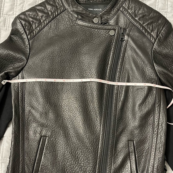 Yigal Azrouël Lace-Up Detail Leather Jacket $2190 - Picture 8 of 9